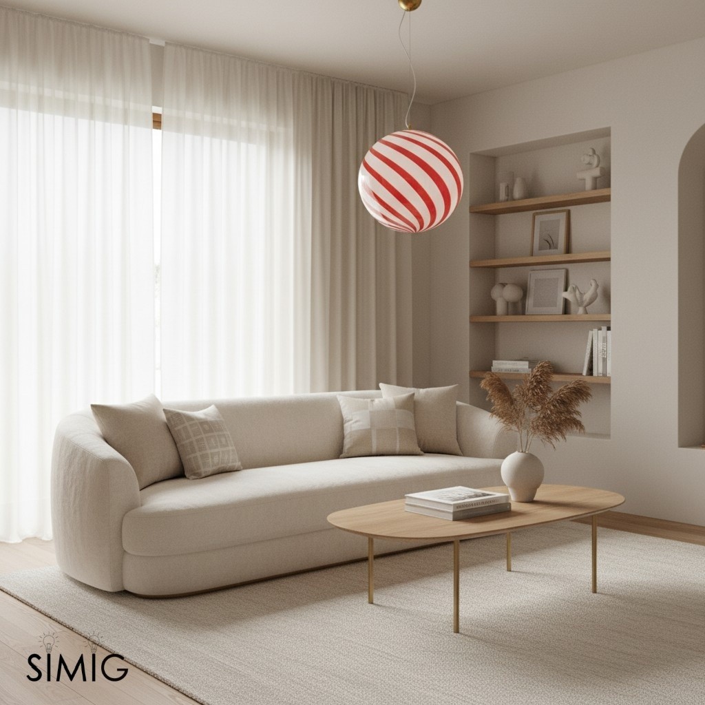 Bold Striped Solstice Pendant Light for Contemporary Spaces S368