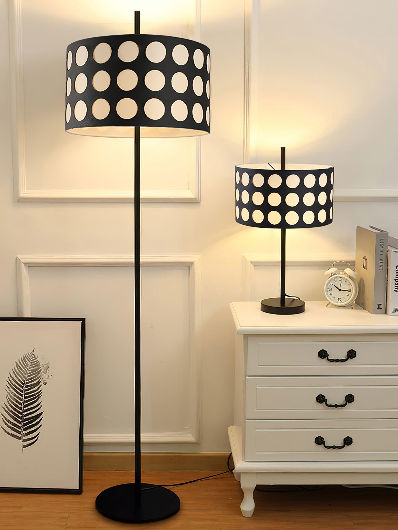 Geometry Polka Arc Fabric Floor Lamp S363
