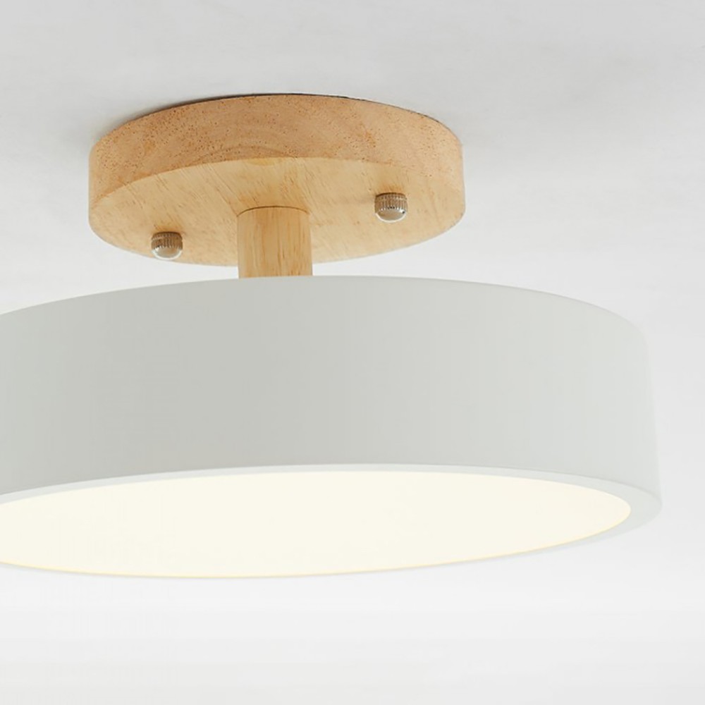 Nordic Macaroon Wooden Round Ceiling Lamp S90