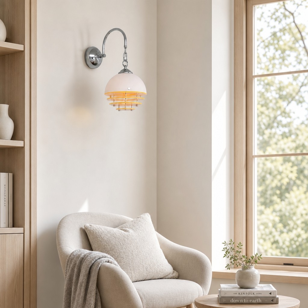 Afterglow Sunset Bauhaus Glass Acrylic Wall Lamp - Artistic Decor Light for Bedroom T2239