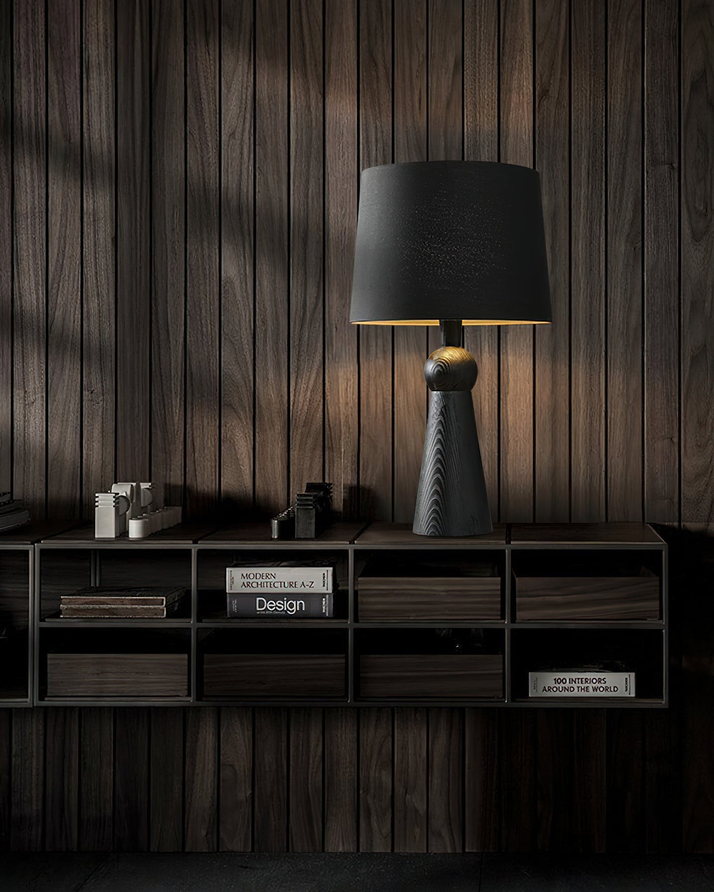 Nordic Retro Solid Wood Fabric Table Lamp M572