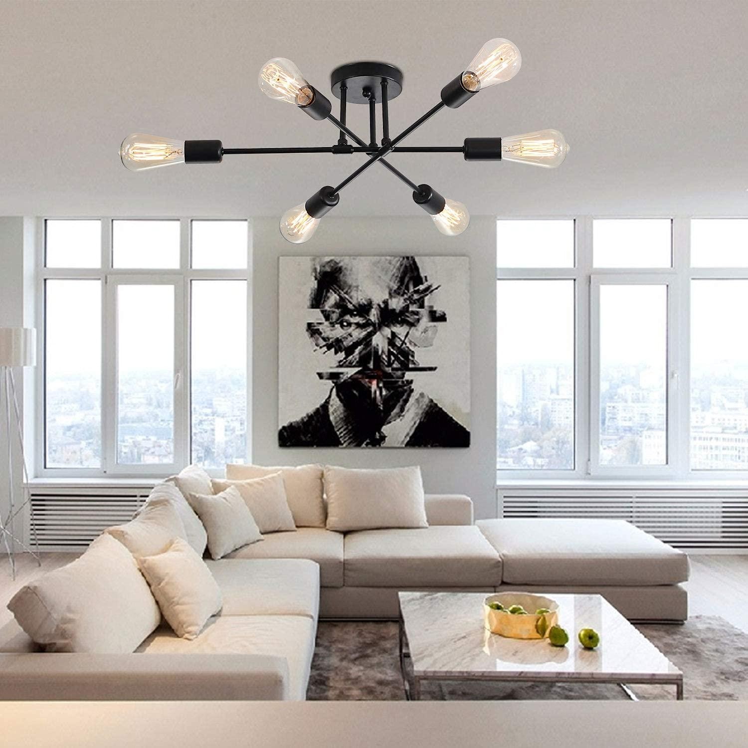 Nordic Semi Flush Mount Sputnik Ceiling Lamp S126
