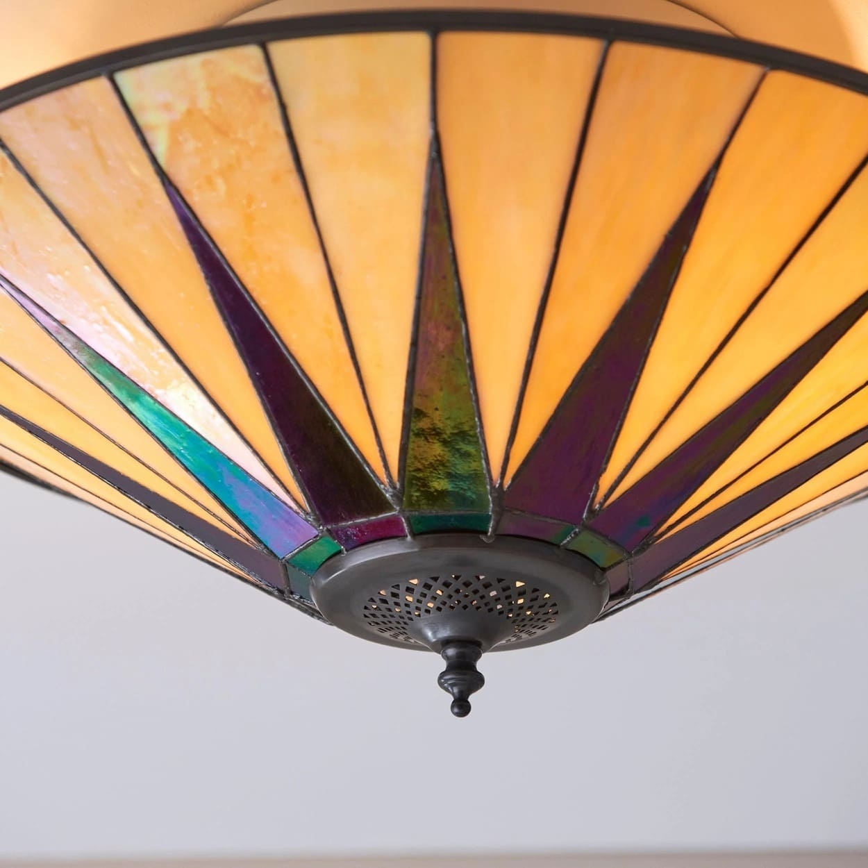TF Dark Star Geometric Star Ceiling Light - Tiffany Style for Hallway T637