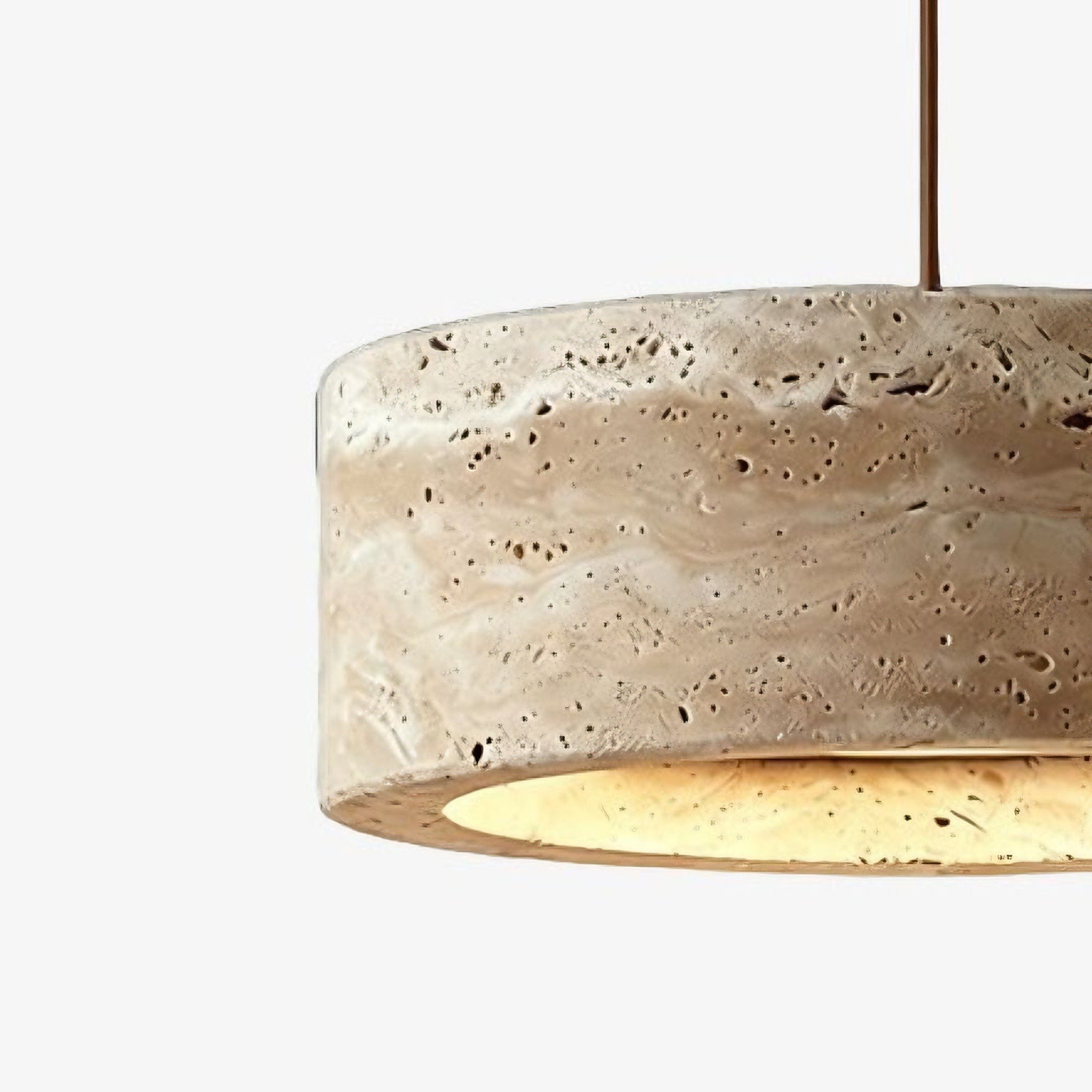 Kairis Neutral Tone Stone Pendant Lamp - Wabi Sabi Style for Kitchen Island T559