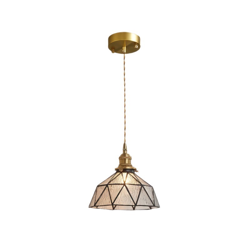 Retro Glass Bowl Pendant Lamp