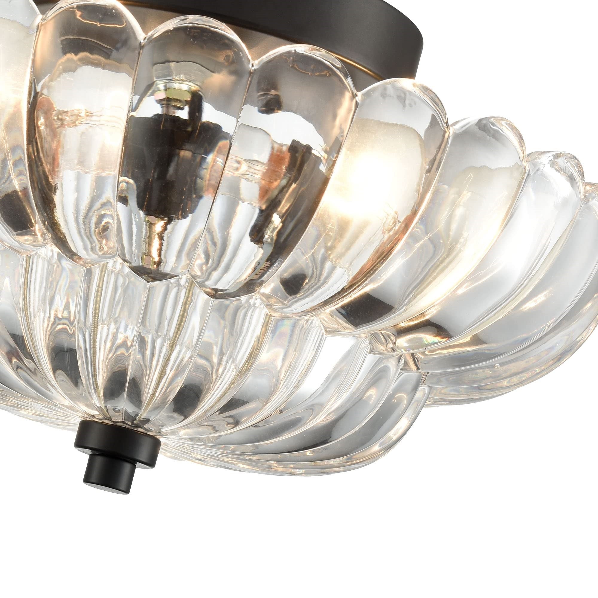 Semi Flush Mount Ceiling Lights Umbrella Shape Glass Lamp G58