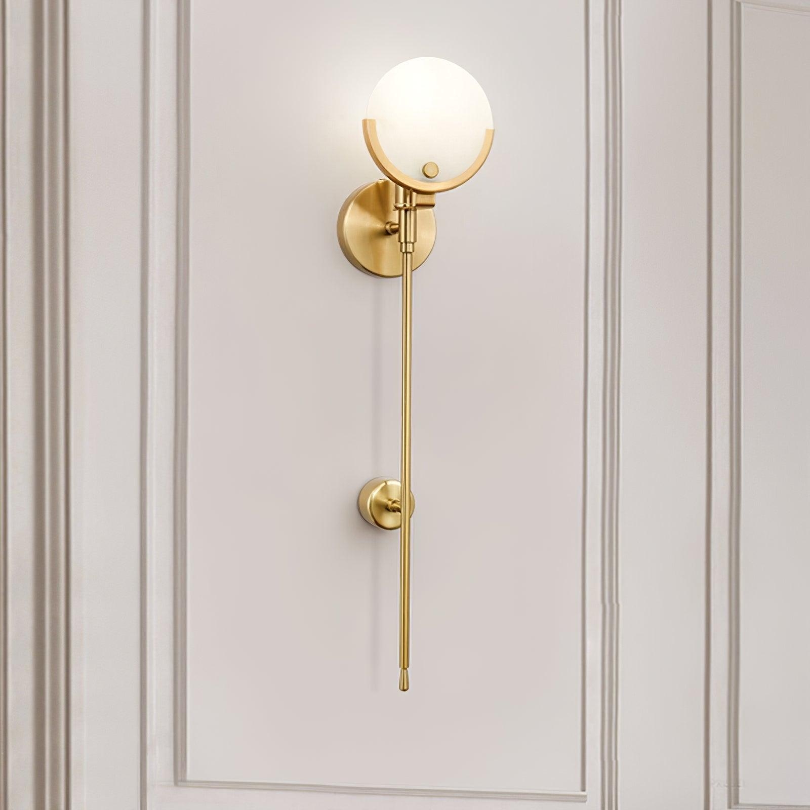 Ava Brass Alabaster Wall Lamp T1612