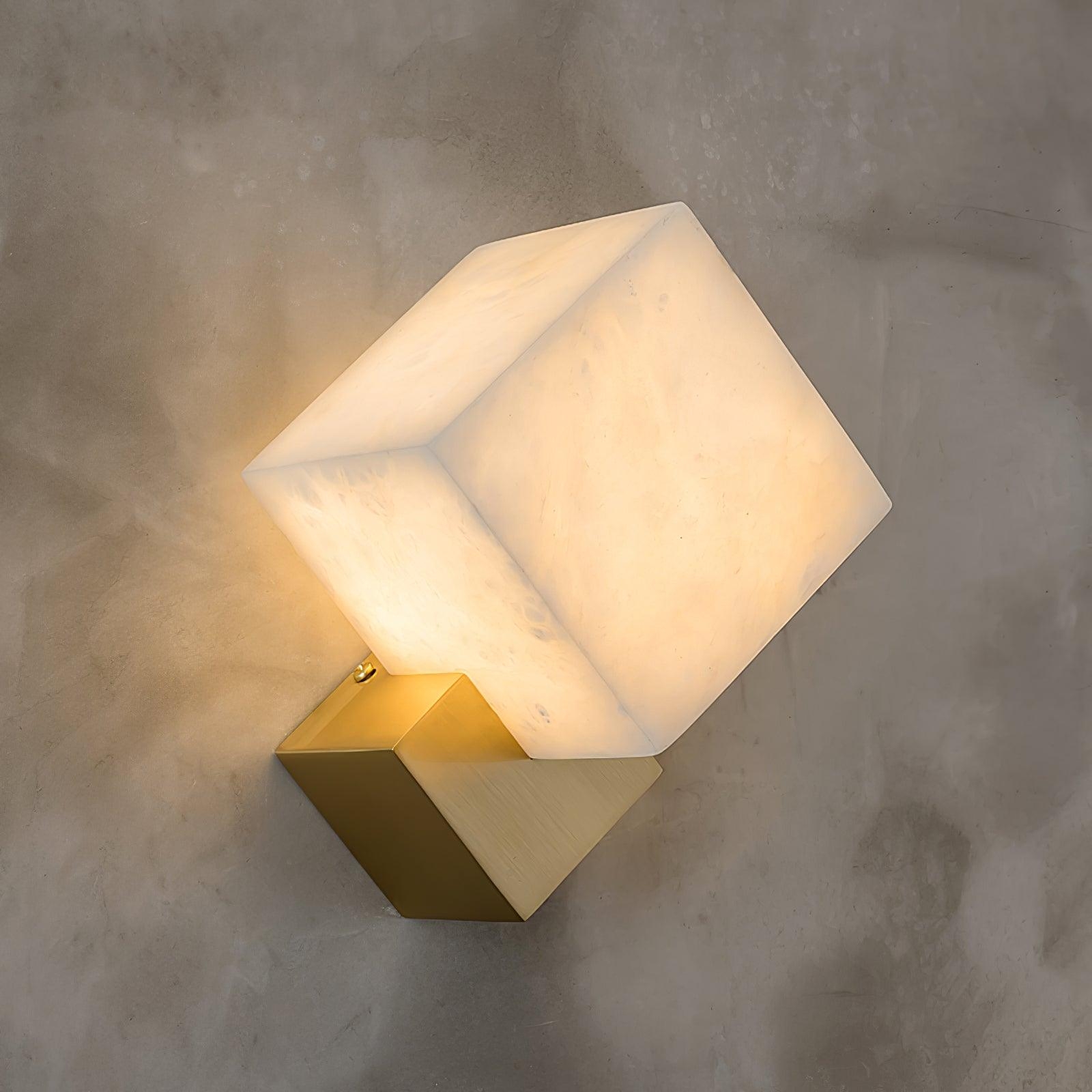 Block Alabaster Wall Sconce T1611