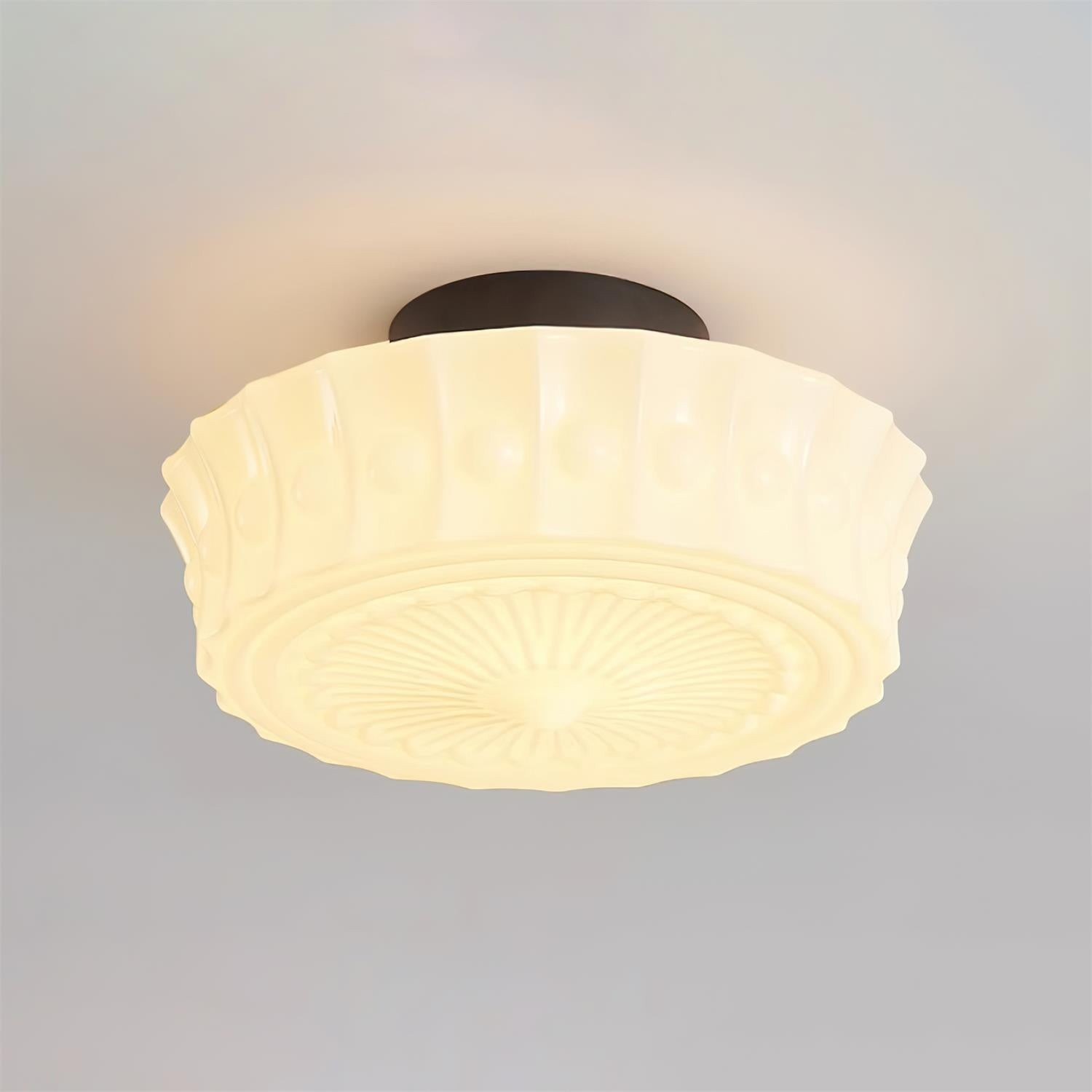 Rigidus French Vintage Glass Cream Style Ceiling Light M52