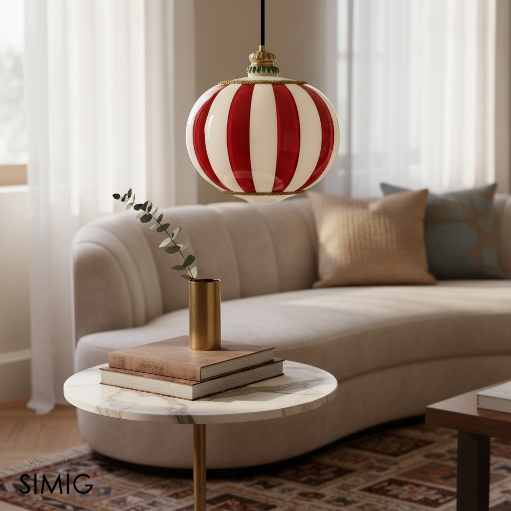 Playful Striped Meira Pendant Lamp for Kitchens & Dining S369