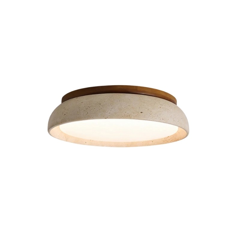 Wabi Sabi Travertine Round Ceiling Lamp - Light for Living Room S290