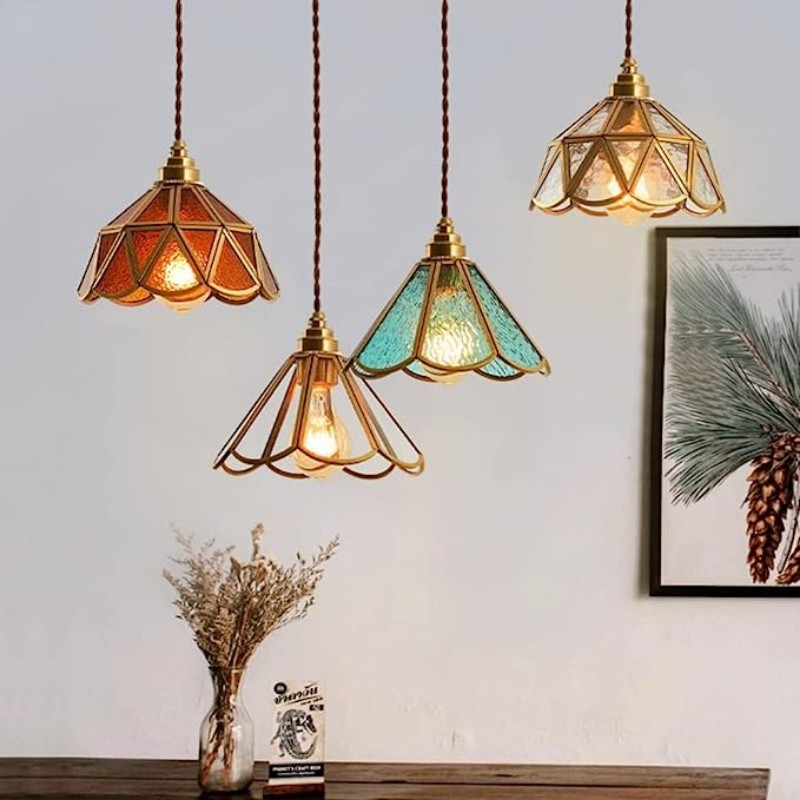 Stained Glass Vintage Pendant Light