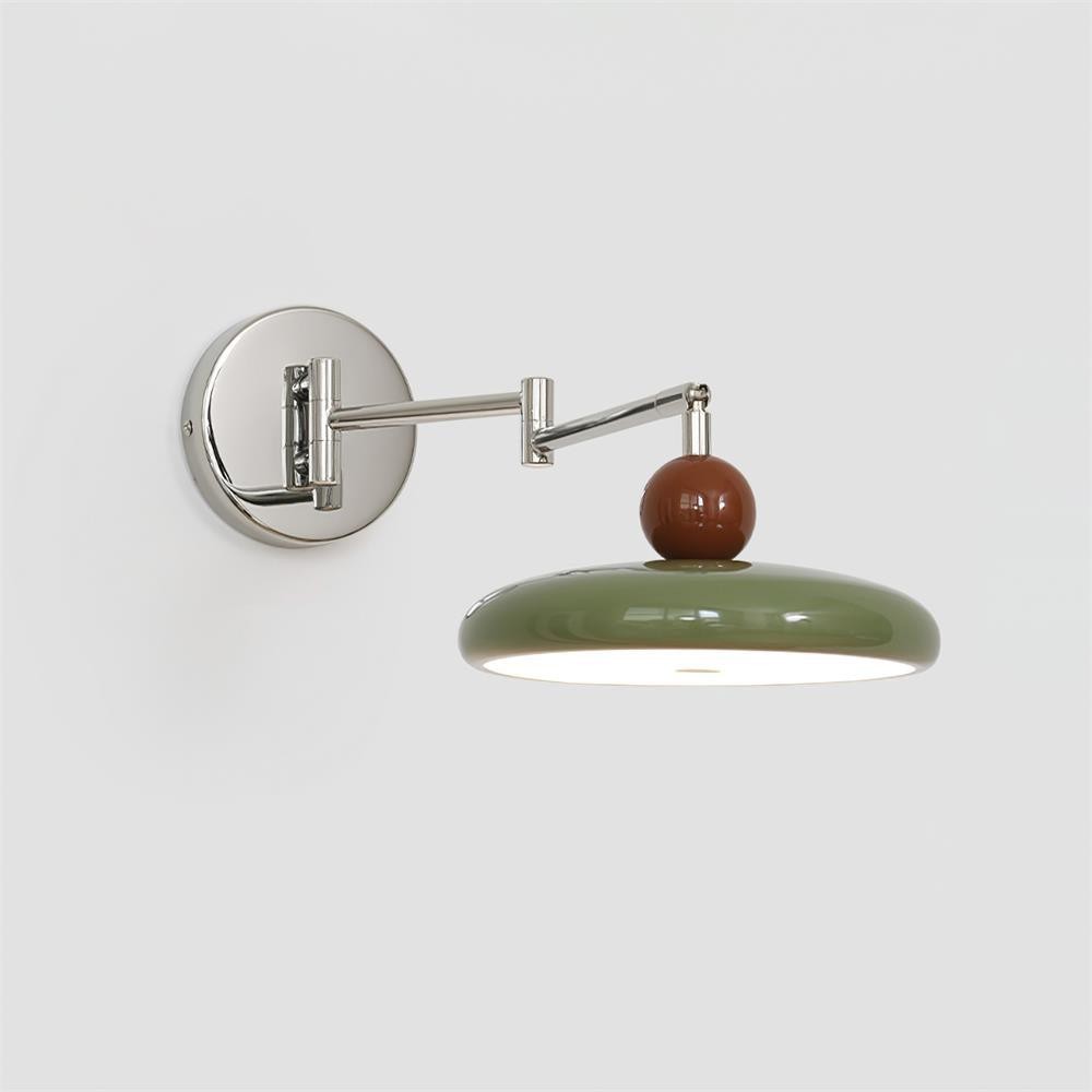 Cream Style Adjustable Swing Arm Disc Reading Wall Lamp M141