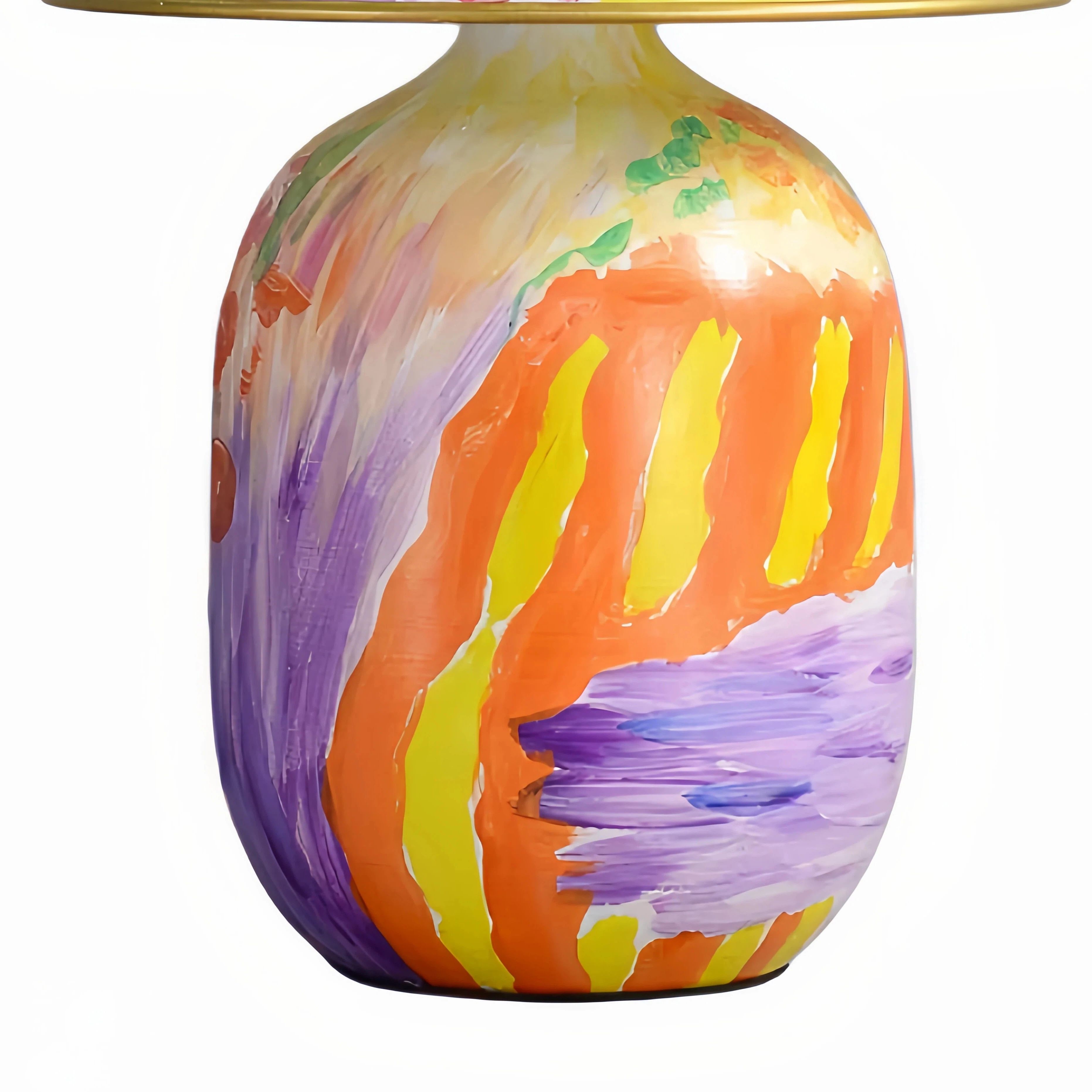 Creative Painted Finish Table Lamp – Stylish Light for Interior Spaces S392