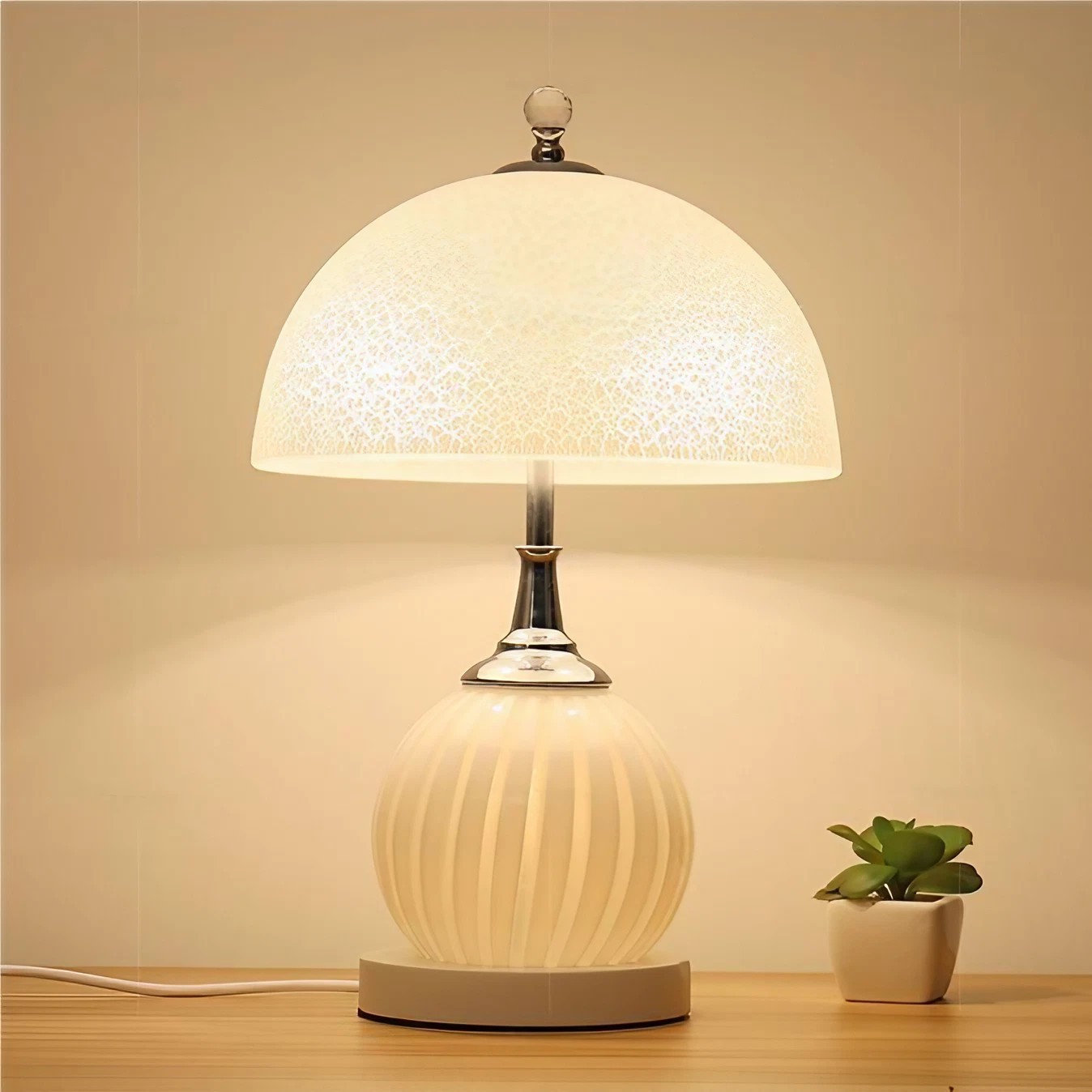 Mushroom Bedside Table Lamp for Bedroom