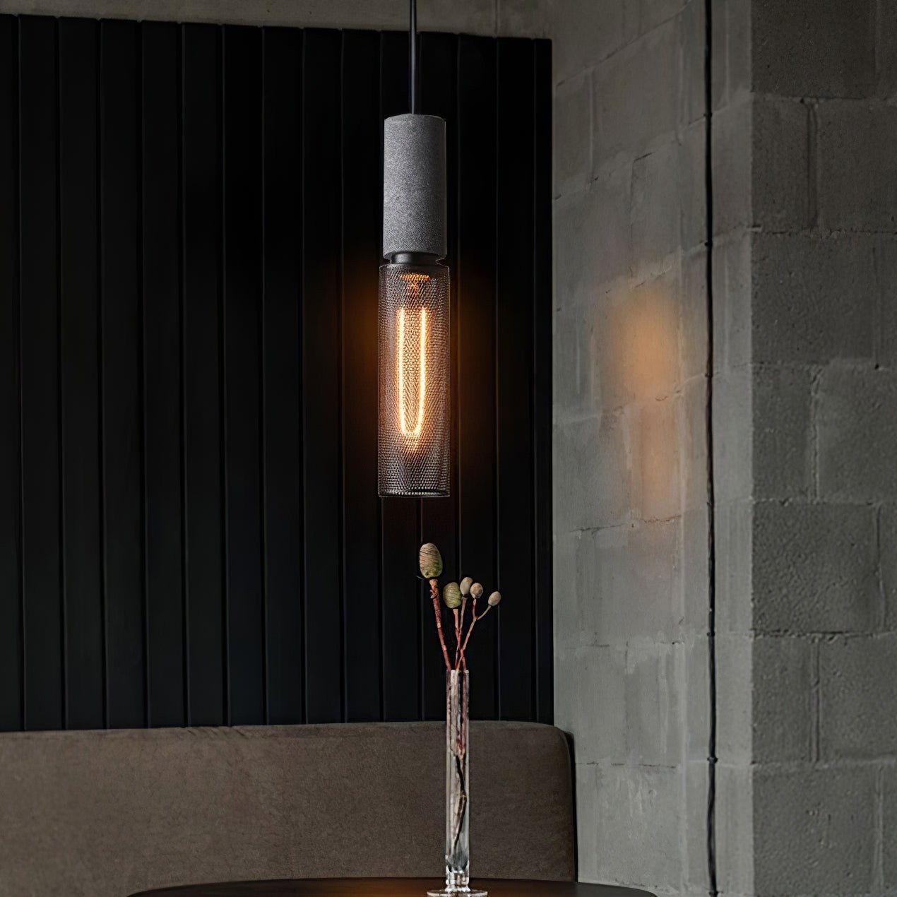 Cement Mesh Pendant Light M566