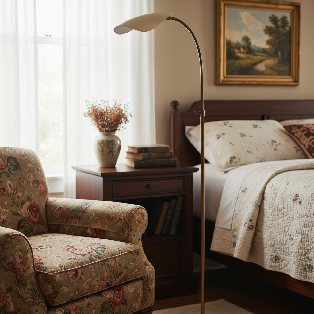 Shella Artistic Floor Light - Elegant Arched Design for Bedroom or Living Room T702