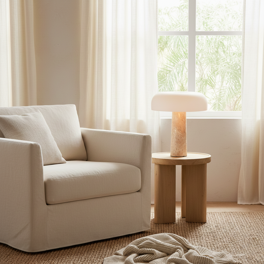 Kine Travertine Table Lamp T1276