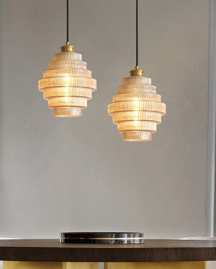 Modern Creative Pleated Design Glass Pendant Lamp M48