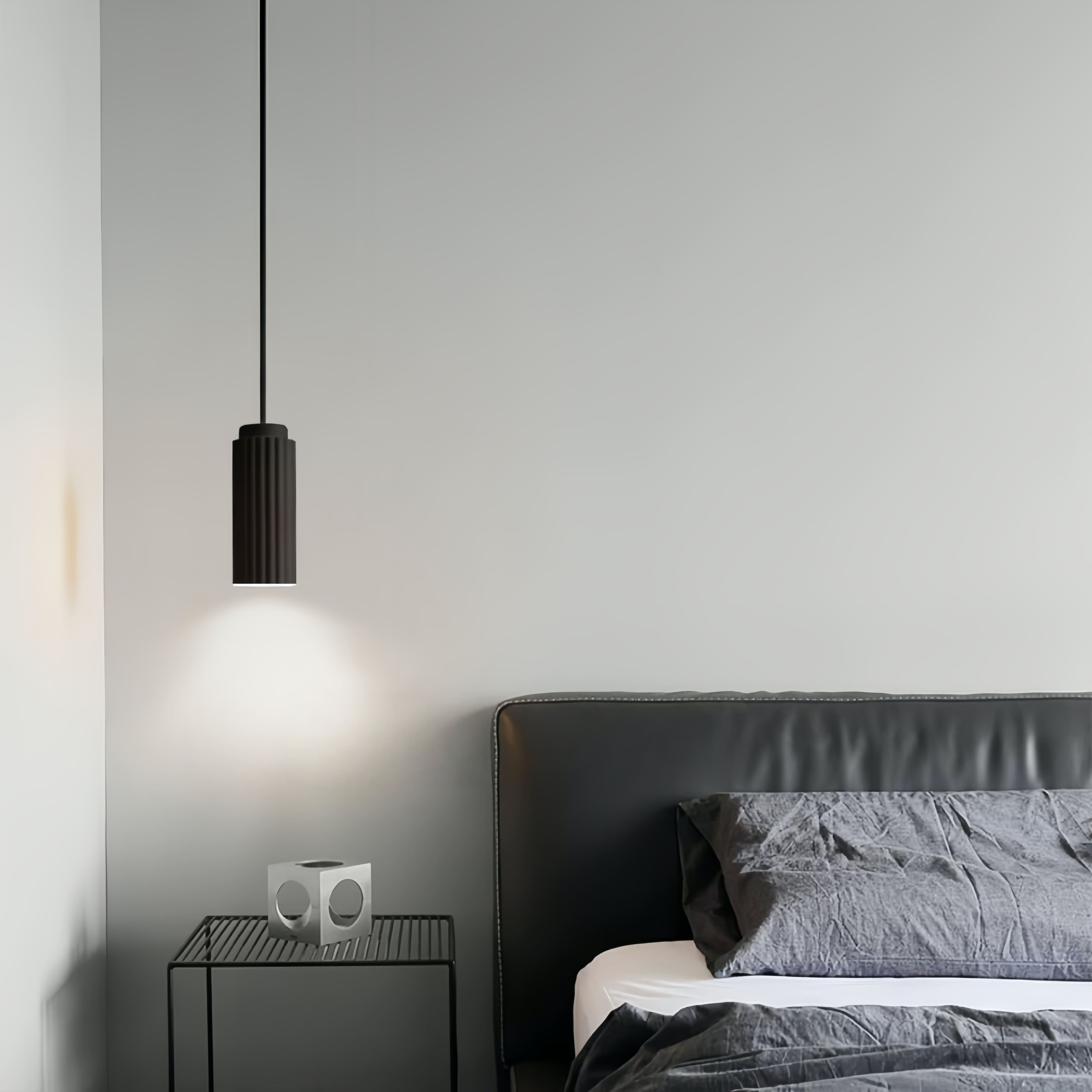 Nordic Cylinder Pendant Light – Textured Minimalist Ambient Lighting S238