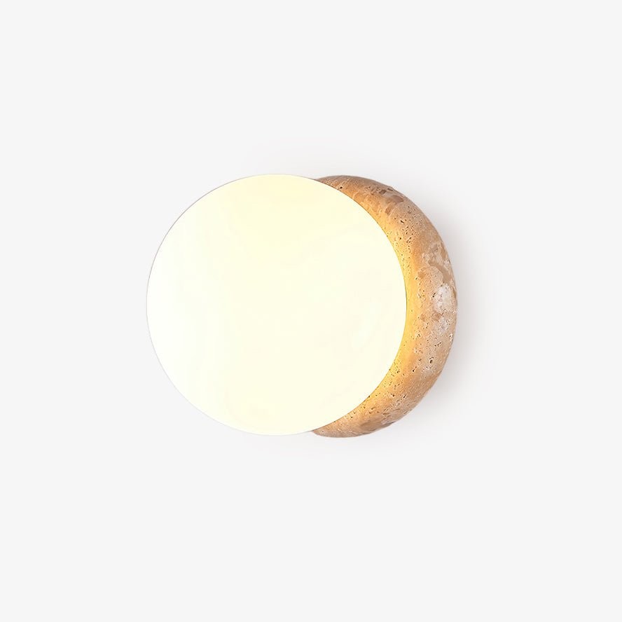 Japanese Style Wabi-Sabi Travertine Spherical Wall Lamp M575