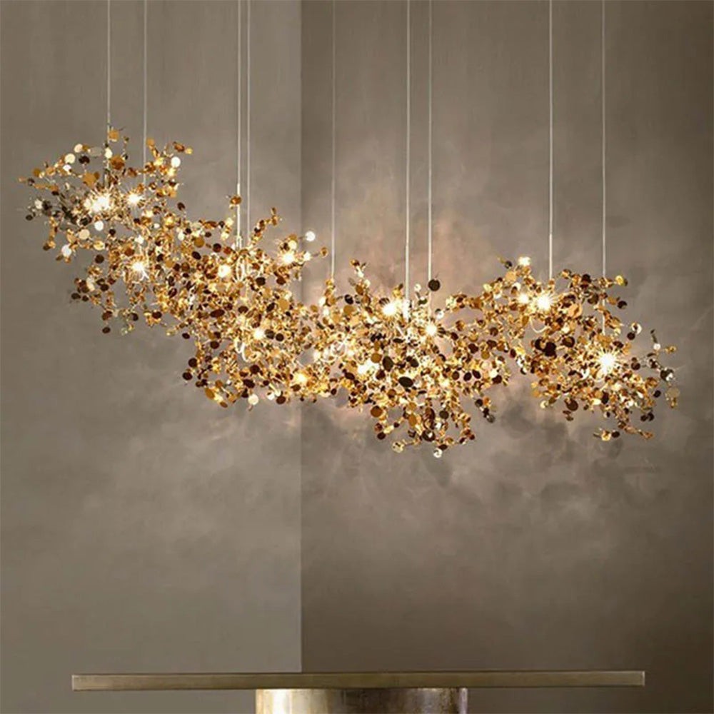 Modern Creative Decorative Leaf Stainless Steel Pendant Light M58