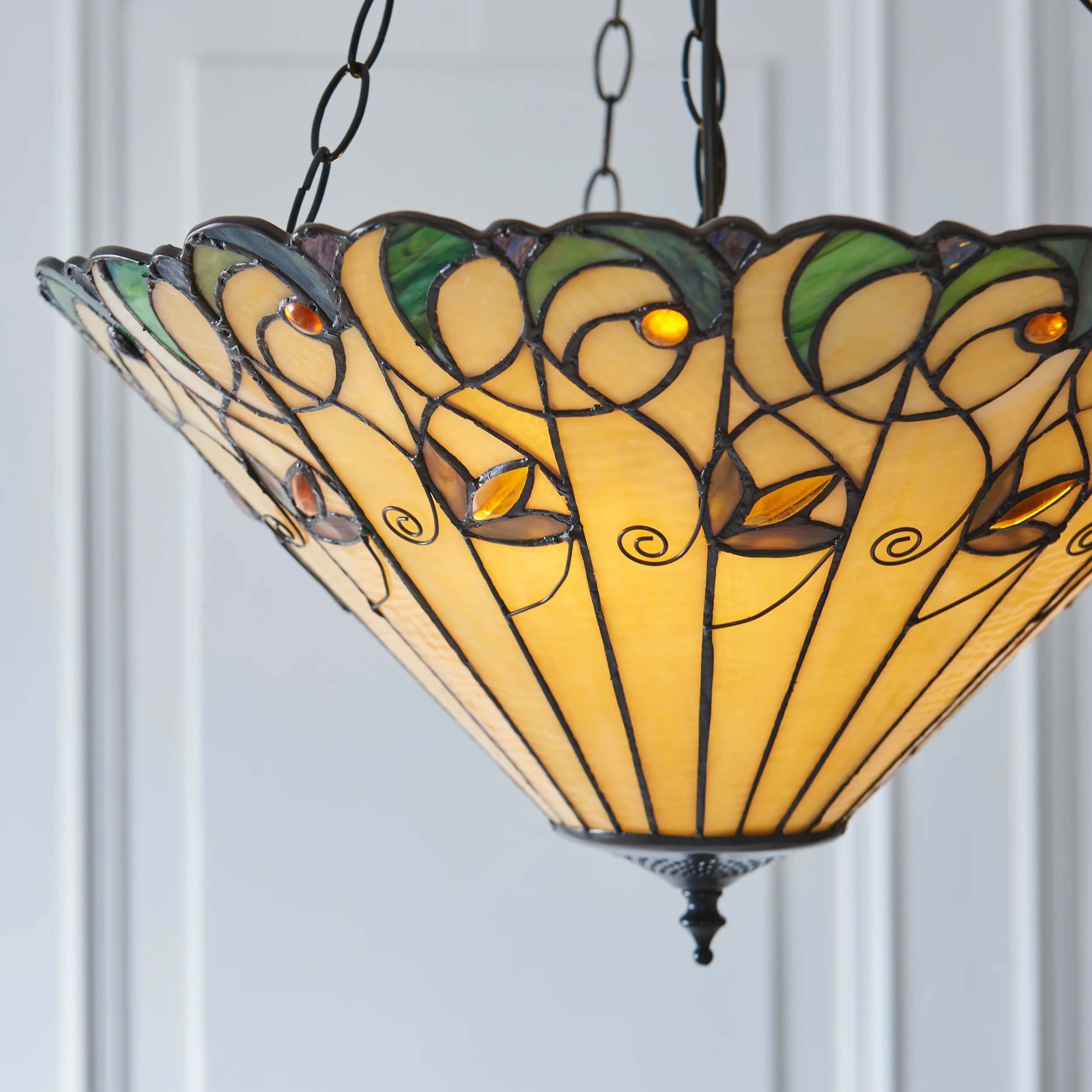 TF Jamelia Light - Decorative Art Glass - Flush Mount Timeless Style for Hallway T1041