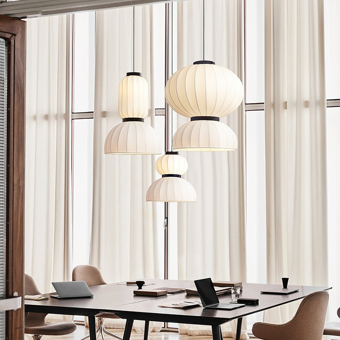 Mulberry Silk Lantern Pendant Light M433