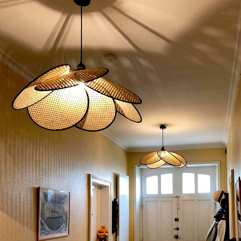 Wabi-sabi Rattan Pendant Light