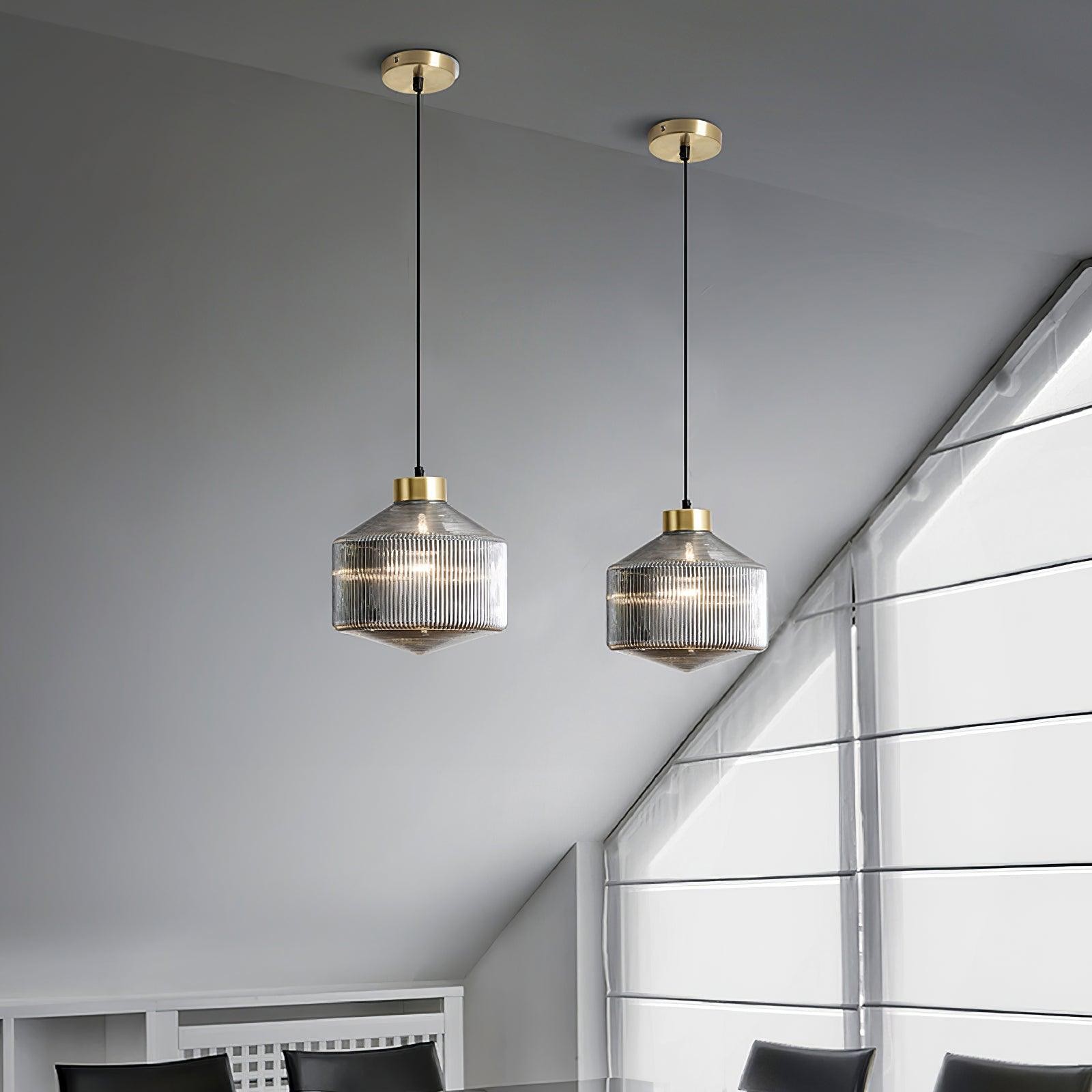 Striped Spinning Top Pendant Light M505