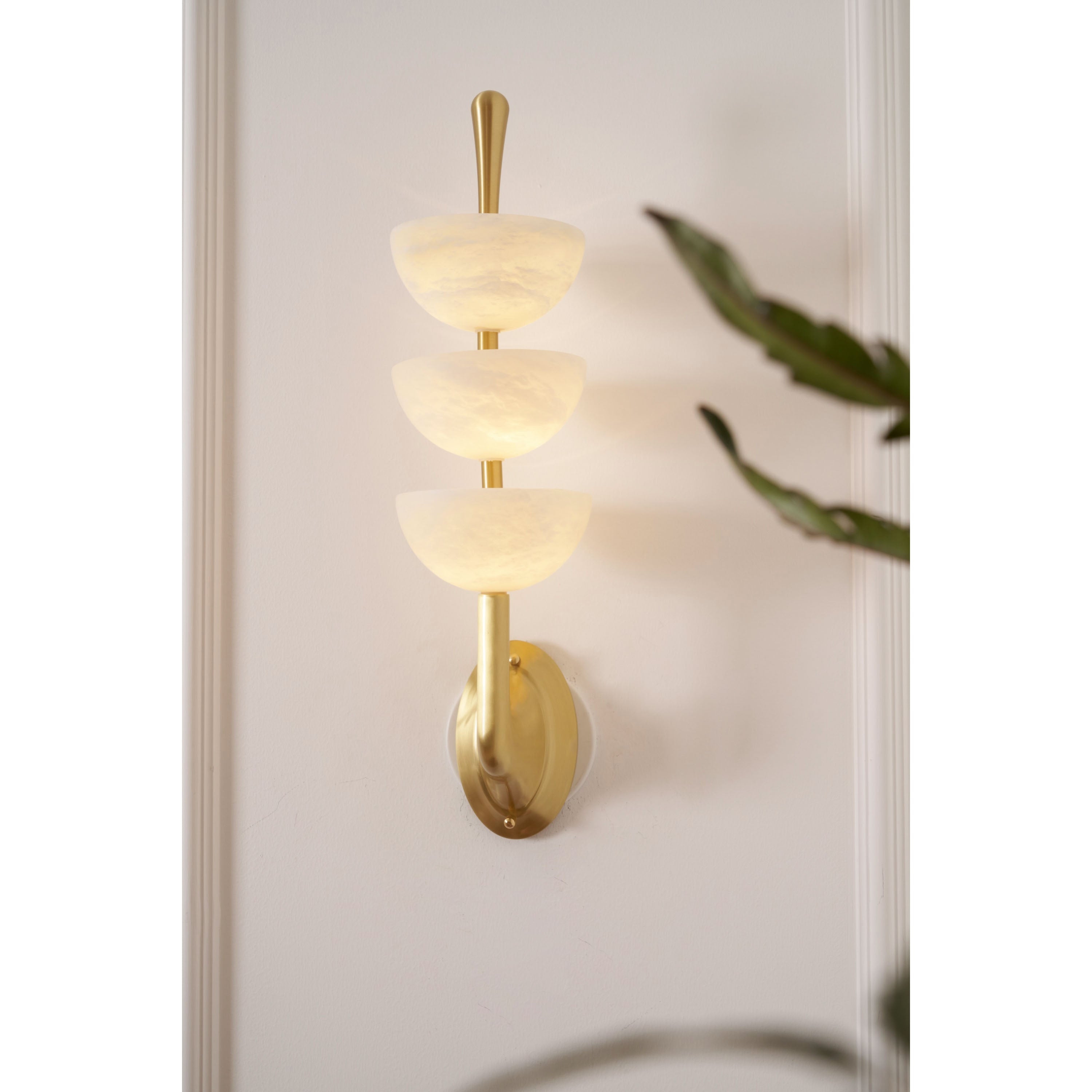 Triple Alabaster Wall Lamp T1789