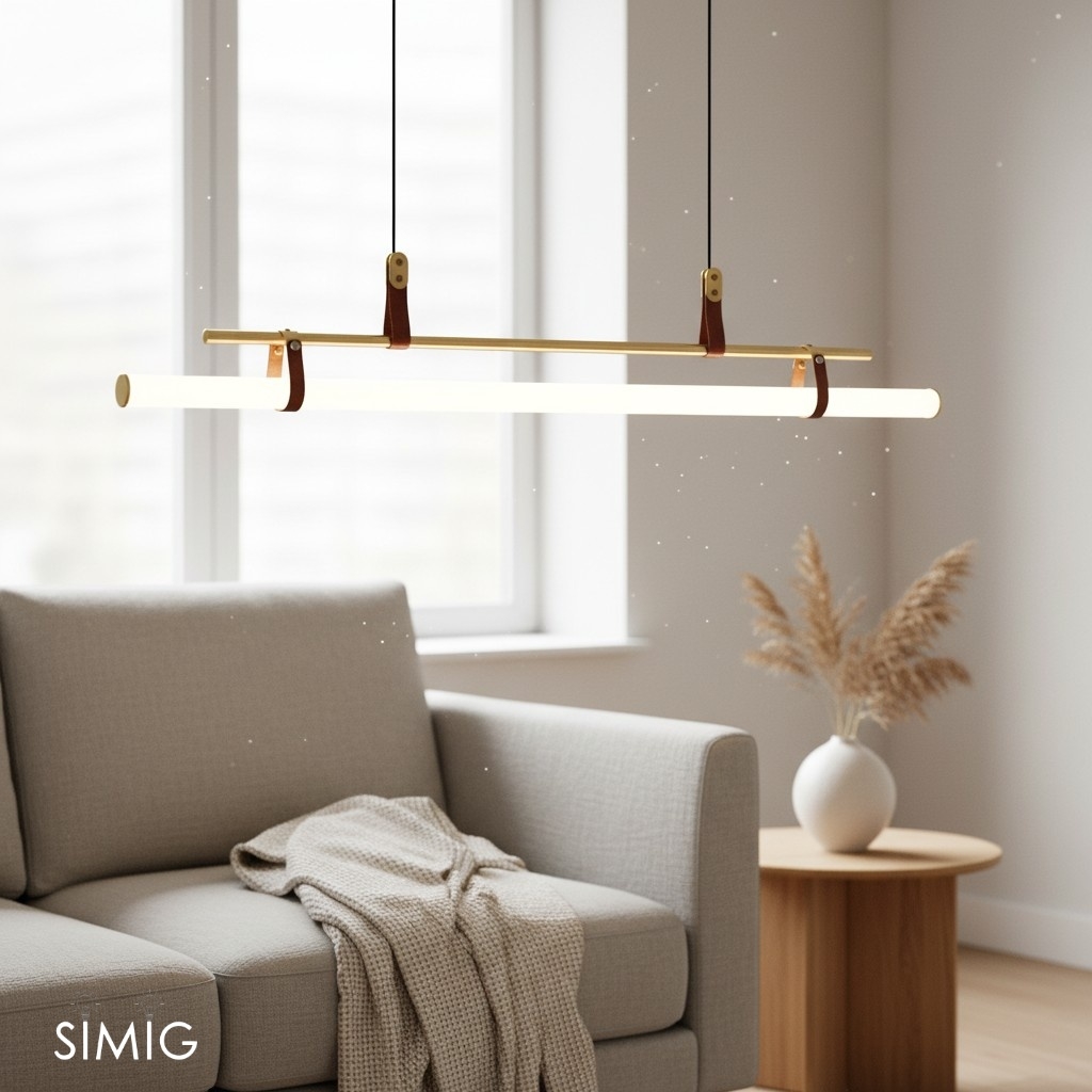 Contemporary Minimalist Bar Pendant Lamp for Living Areas S371
