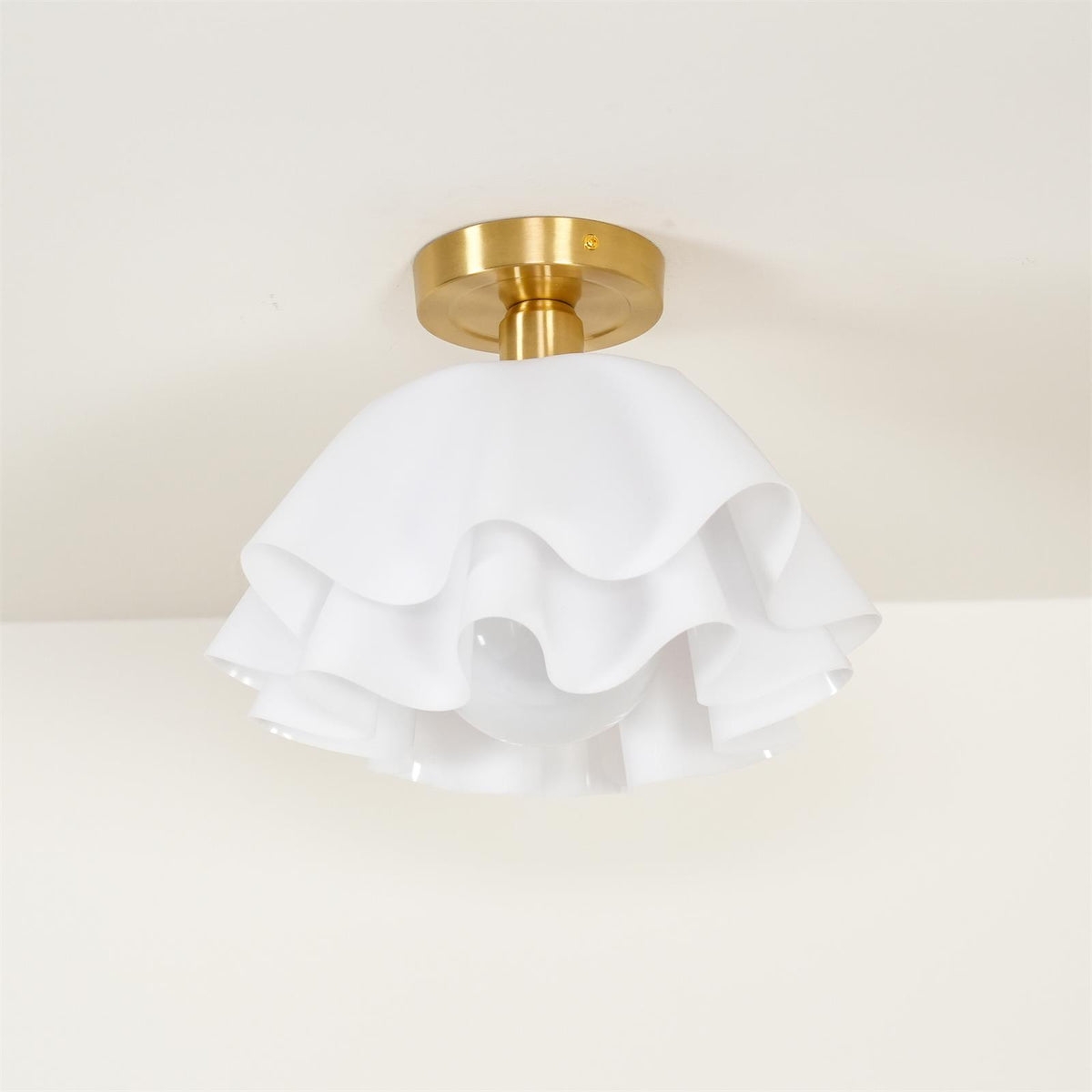 Lustra Pleated Retro Brass Acrylic Ceiling Light T2183