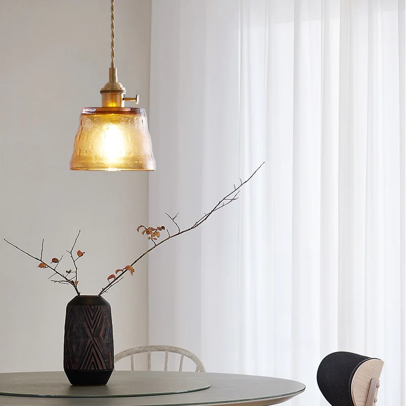 Nordic Cup Brass Glass Pendant Light S79