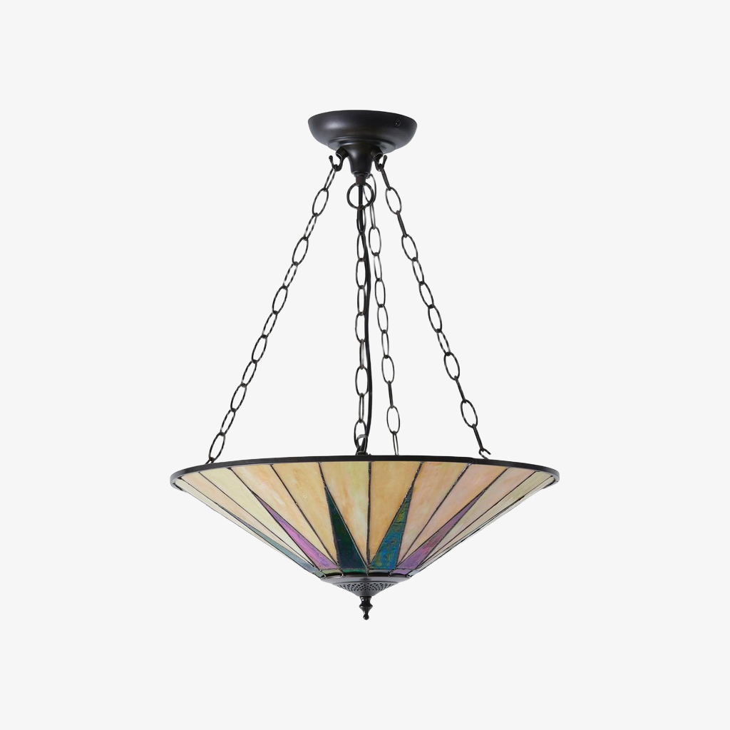 TF Dark Star Geometric Star Ceiling Light - Tiffany Style for Hallway T637