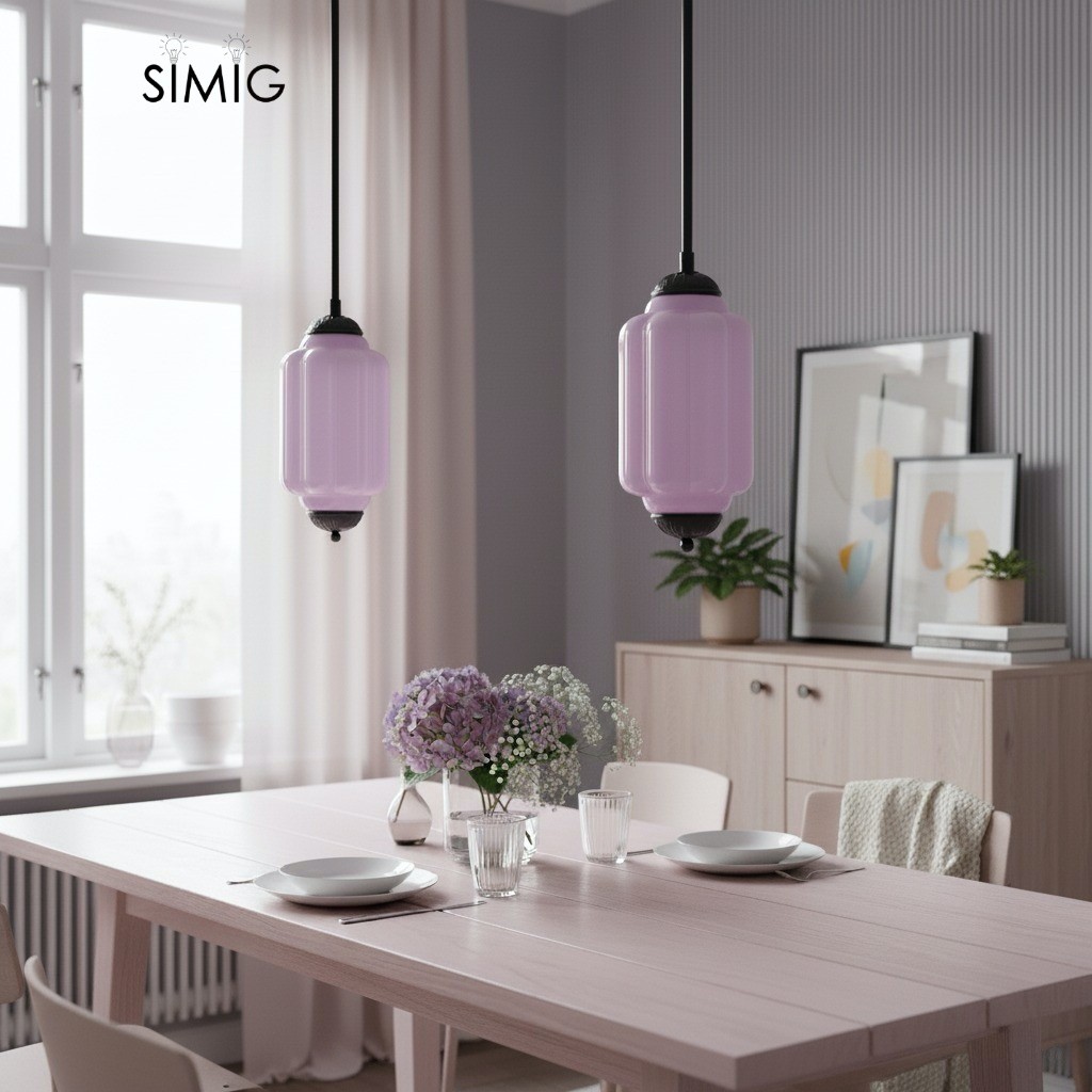 Eloise Vintage Glass Pendant Light - Elegant Pendant Lamp for Living Room G23