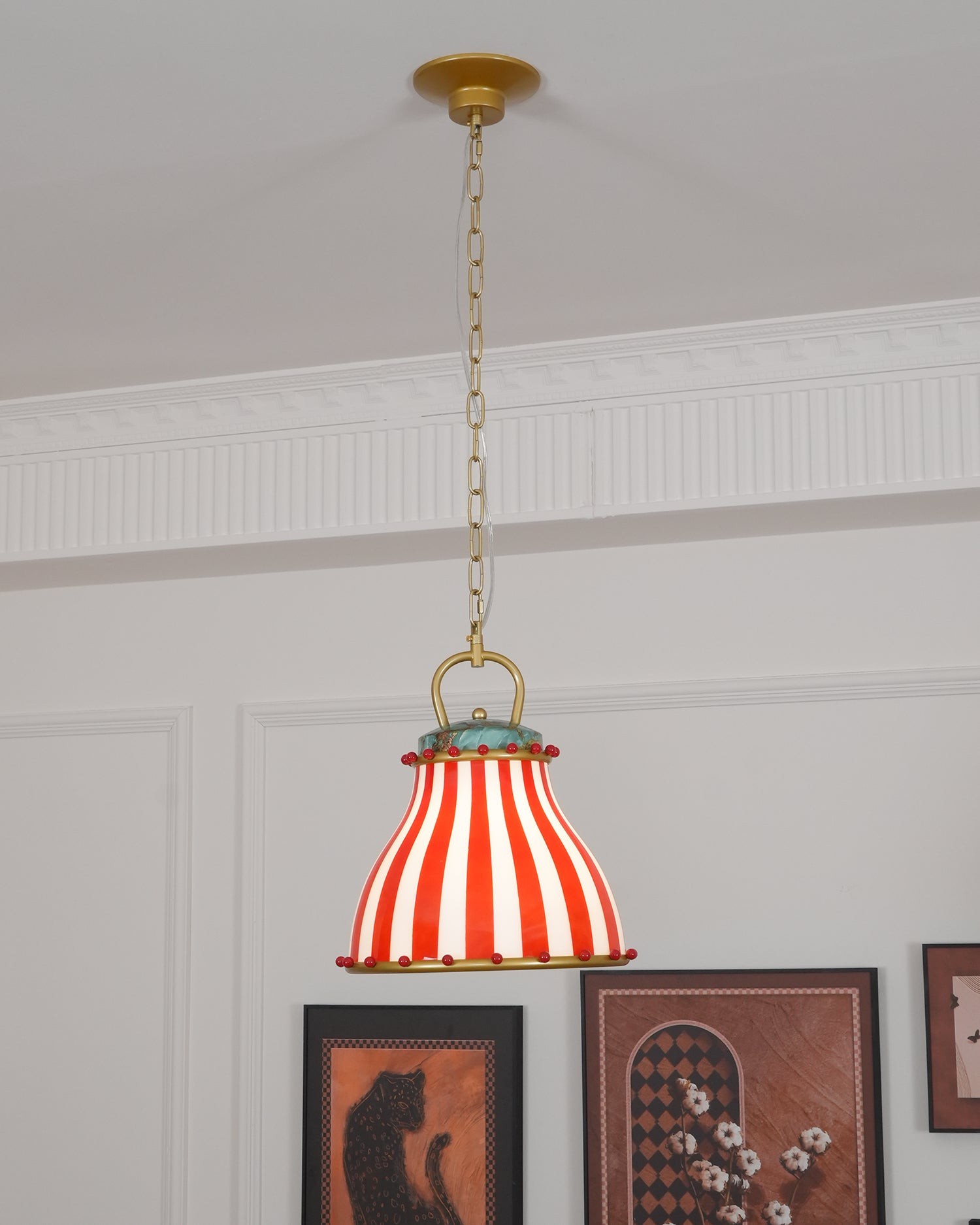 Festilo Circus Striped Glass Pendant for Dining & Living Spaces M66