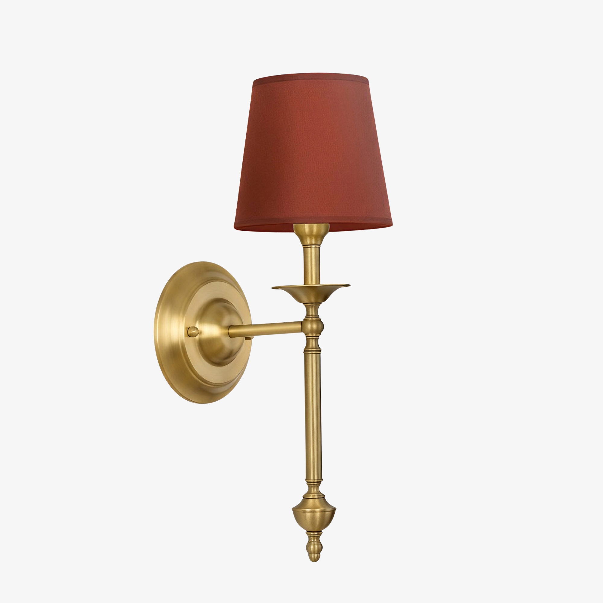 Arcuma Wall Lamp - Modern Copper and Fabric for Living Room T492