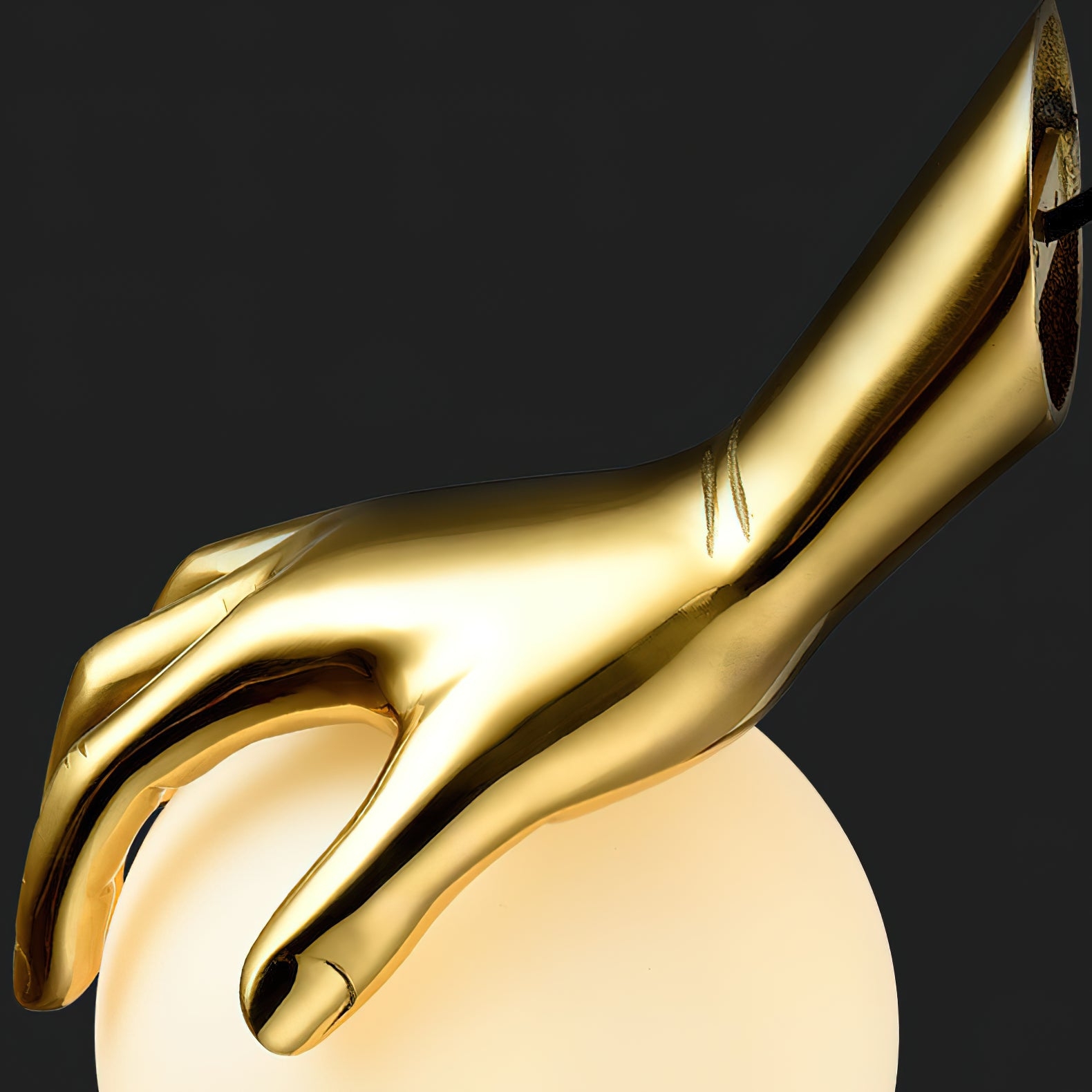 Hand Holding Globe Pendant Light T1675