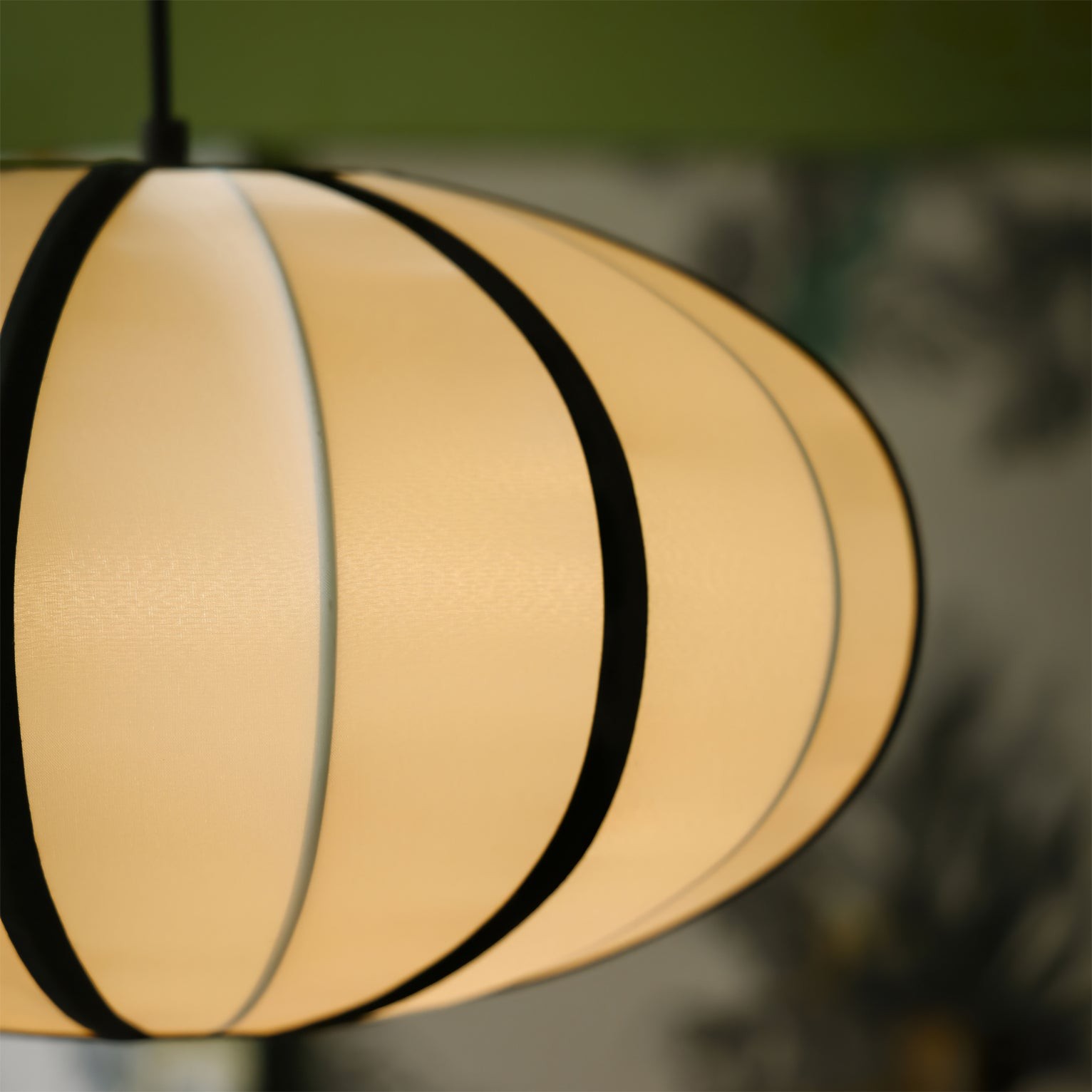 Vintage Silk Lantern Pendant Lamp M473