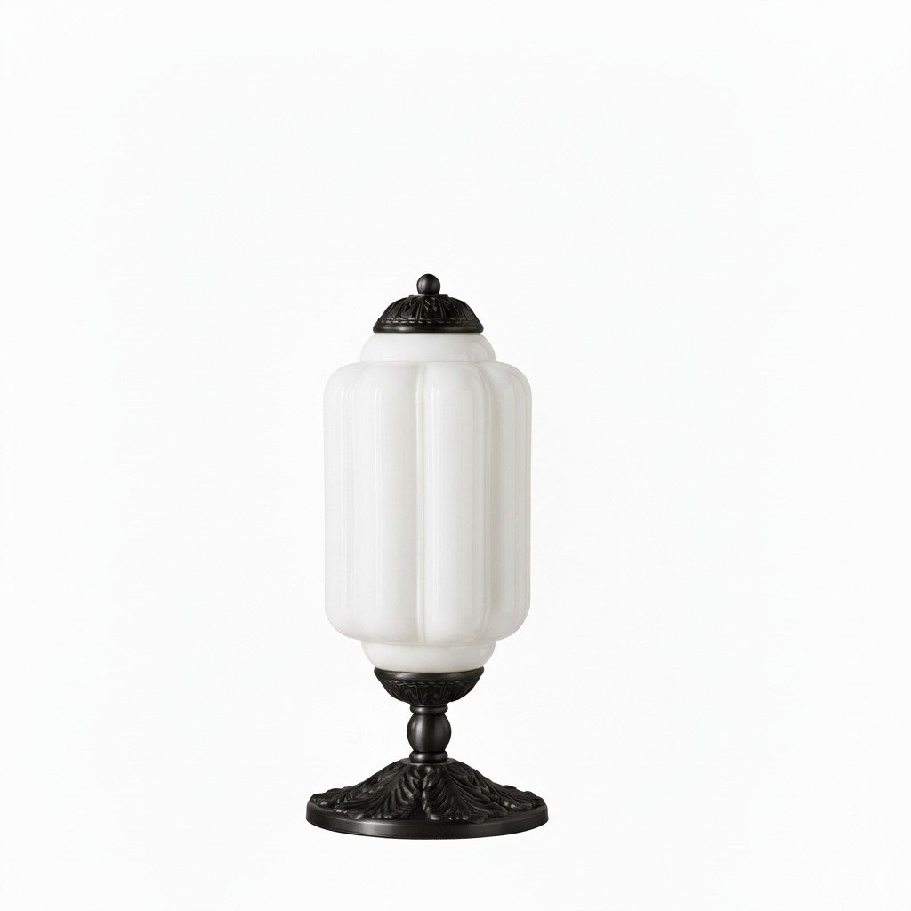Eloise Grooved Glass Table Lamp - Retro Lighting for Bedroom T288