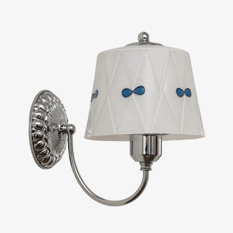 Billa Bow Knot Glass Wall Lamp - Vintage Artistic Design for Bedroom Hallway T2268