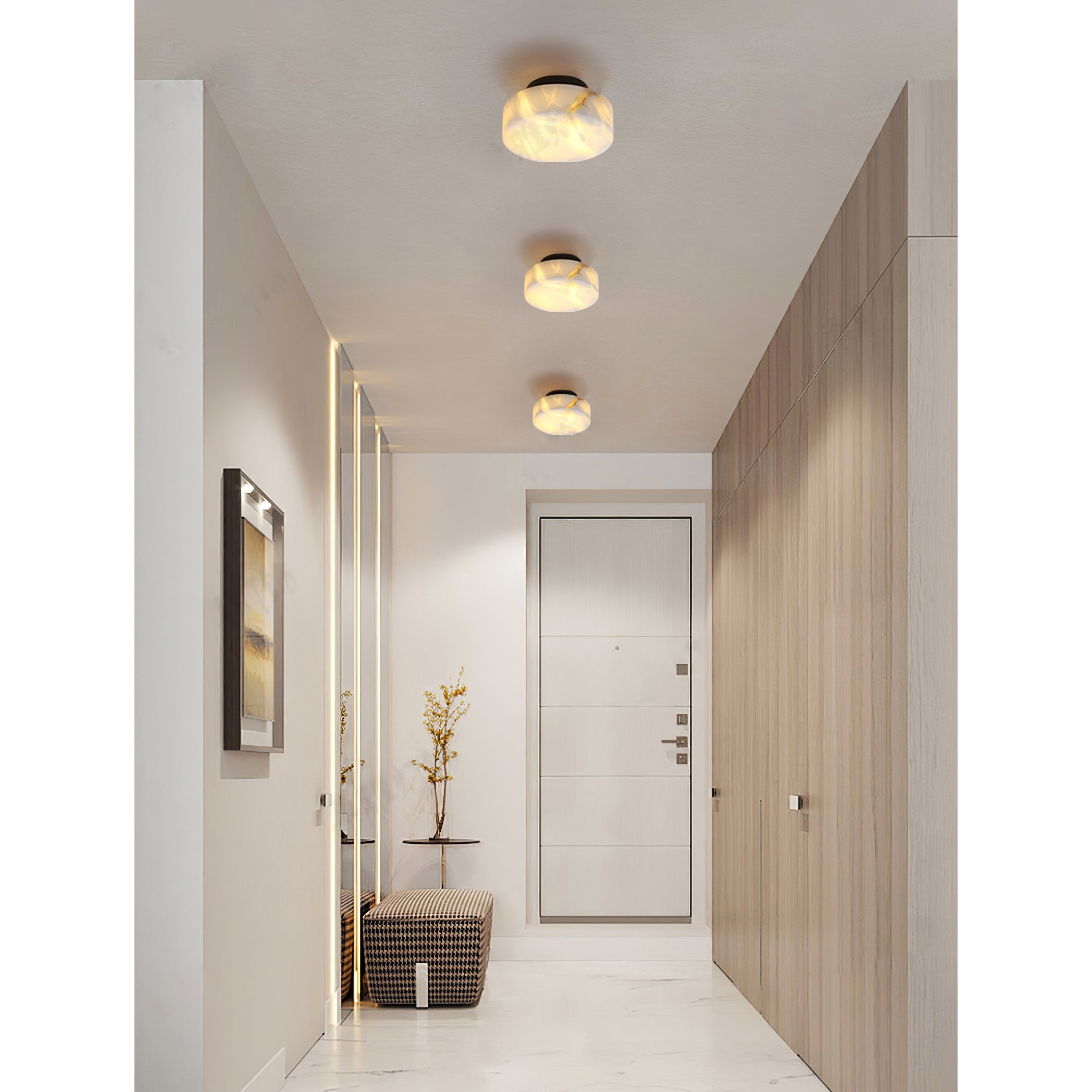 Cylindrical Alabaster Wall Lamp T1873