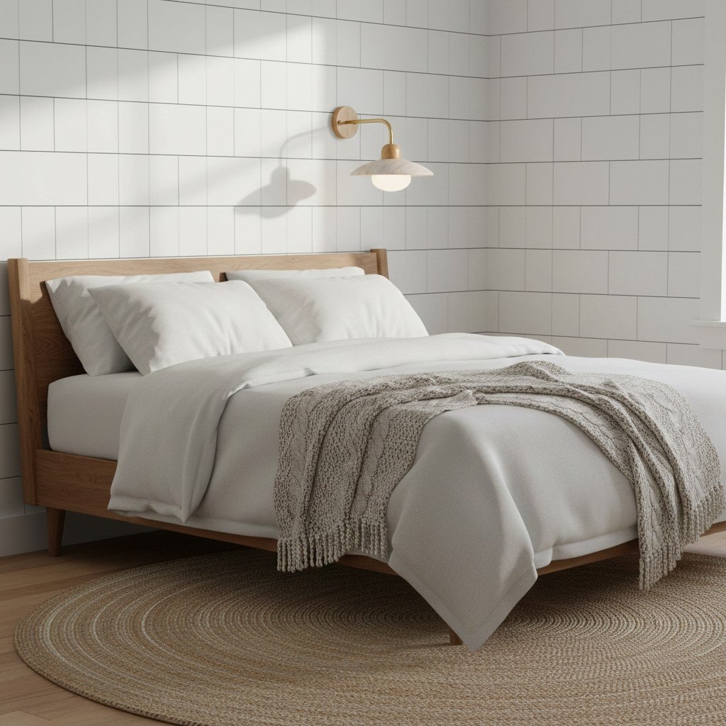 Discra Minimalist Sculptural Circular Wall Lamp —  Natural Style Wall Fixture for Hallway and Bedroom U18