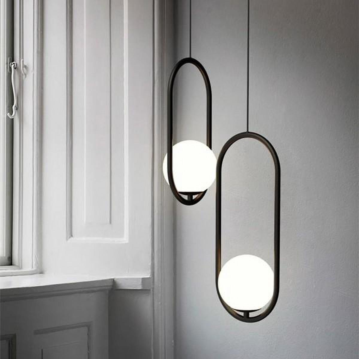 Halozen Pendant Lamp - Elegant Metal and Glass Pendant for Living Room
