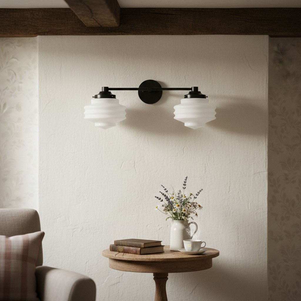 Geotower Glass Modern Wall Sconce - Glass Globe Light - Elegant Home Fixture T339