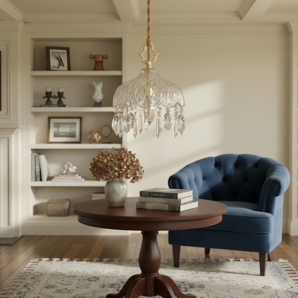 Norivo Crystal Pendant - Refined  Crystal Shade for Dining Areas T1102
