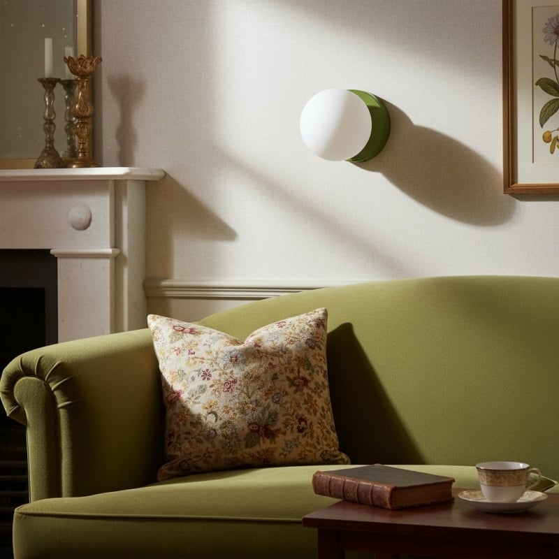 Nuevola Round Wall Lamp - Modern Metal and Glass for Hallways and Living Rooms T528