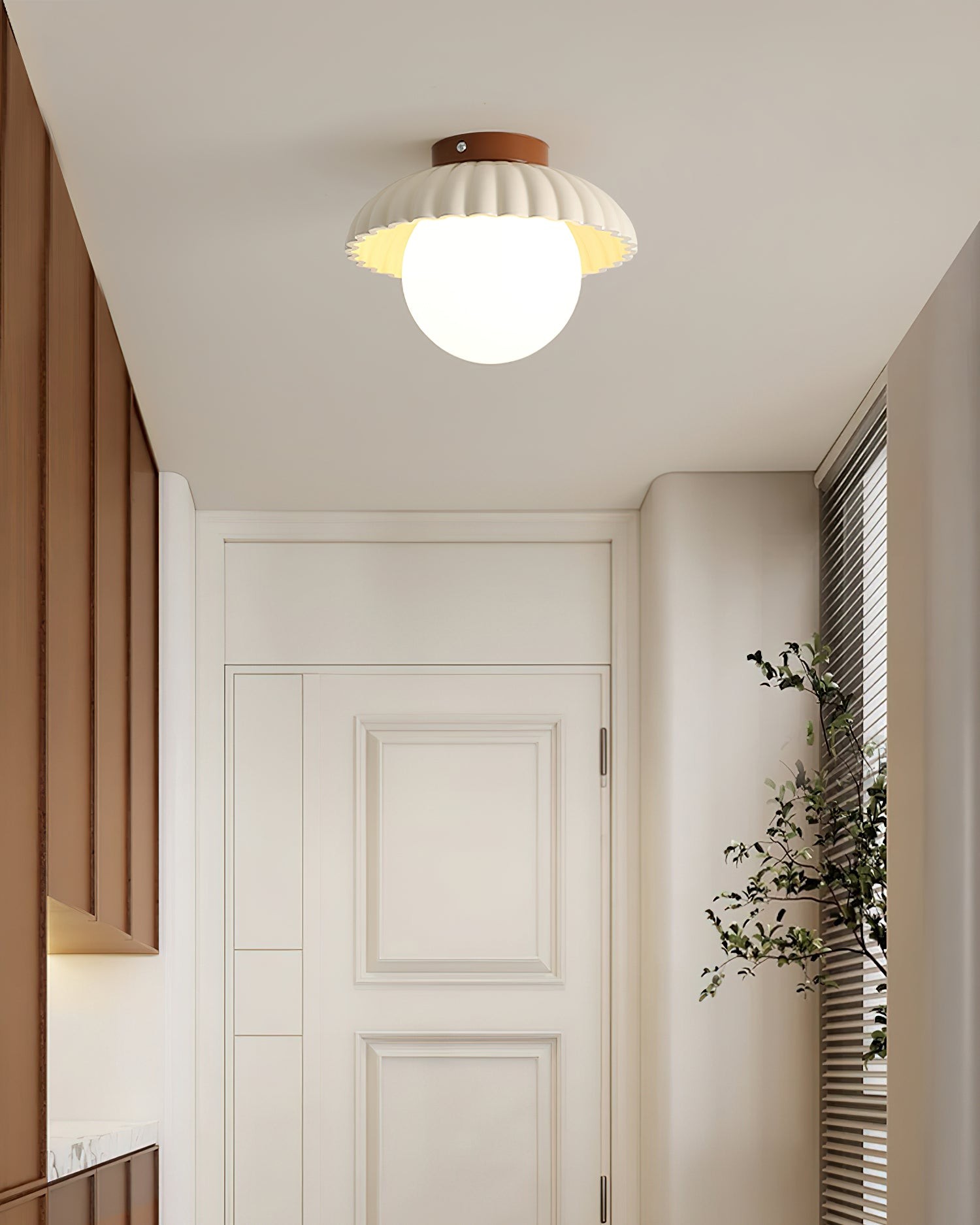 Alien Cream Glass Ceiling Light - Modern Nordic Ceiling Fixture M77