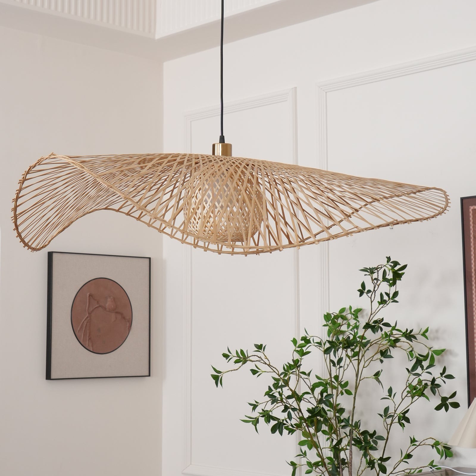 Bamboo Lotus Leaf Pendant Lamp P004